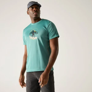 Regatta Regatta Koszulka męska Fingal Slogan Zielony, Rozmiar: