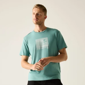 Regatta Regatta Koszulka męska Fingal Stretch Graphic Zielony, Rozmiar: