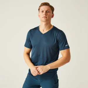 Regatta   Koszulka męska Fingal V-Neck Niebieski, Rozmiar: