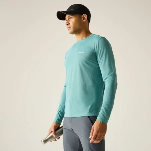 Regatta Regatta Koszulka męska z długim rękawem Mindo przeciw insektom Zielony, Rozmiar: