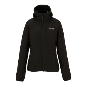 Regatta   Kurtka damska softshell przeciwdeszczowy Ossek Czarny, Rozmiar: