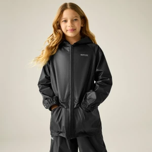 Regatta   Kurtka dziecięca przeciwdeszczowa Stormbreak Czarny, Rozmiar: