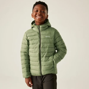 Regatta Regatta Kurtka dziecięca przejściowa ocieplana pikowana z kapturem Marizion Zielony, Rozmiar: