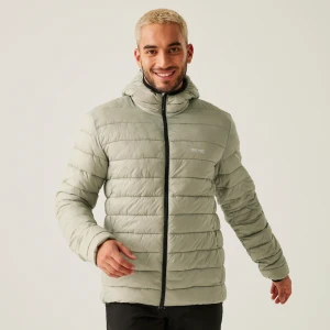 Regatta Regatta Kurtka męska przejściowa ocieplana pikowana z kapturem Marizion Beżowe, Rozmiar: