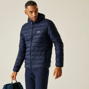 Regatta Regatta Kurtka męska przejściowa ocieplana pikowana z kapturem Marizion Niebieski, Rozmiar: