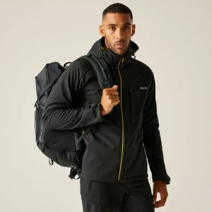 Regatta Regatta Kurtka męska softshell wodoodporny Hewitts Czarny, Rozmiar: