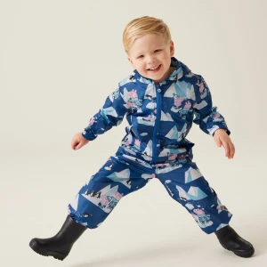 Regatta Regatta Kurtka przeciwdeszczowa dziecięca kieszonkowa Peppa Pack It Niebieski, Rozmiar: