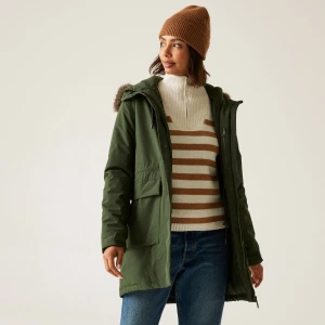 Regatta Regatta Płaszcz damski przejściowy ocieplany przeciwdeszczowy Sabinka Zielony, Rozmiar: