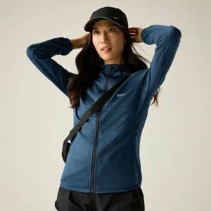 Regatta Regatta Polar damski z kapturem Ferna Stretch Niebieski, Rozmiar: