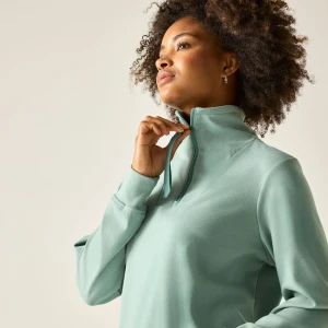 Regatta Regatta Polar damski z suwakiem 1/2 Demmi Zielony, Rozmiar: