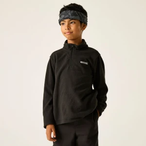 Regatta Regatta Polar dziecięcy z suwakiem 1/2 Hot Shot II Czarny, Rozmiar: