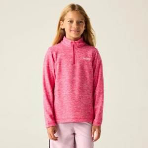 Regatta Regatta Polar dziecięcy z suwakiem 1/2 Hot Shot Marl Różowy, Rozmiar: