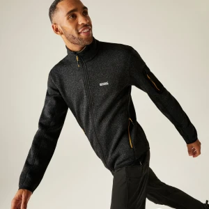 Regatta Regatta Polar męski rozsuwany Newhill Czarny, Rozmiar: