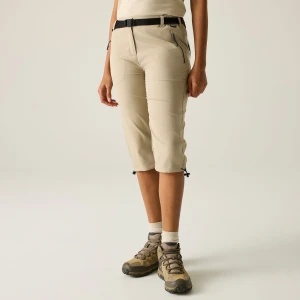 Regatta Regatta Spodnie damskie capri Xert Stretch Brązowy, Rozmiar: