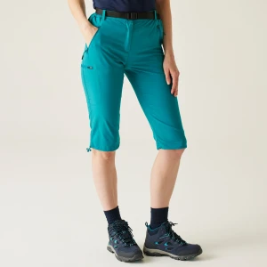 Regatta   Spodnie damskie trekkingowe 3/4 Xert Capri Light Zielony, Rozmiar:
