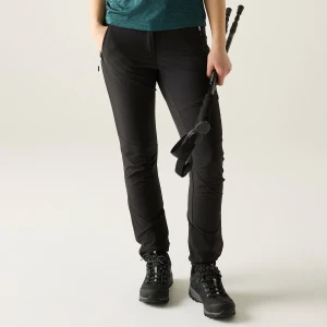 Regatta Regatta Spodnie damskie trekkingowe Mountain III Czarny, Rozmiar: