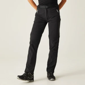 Regatta Spodnie damskie trekkingowe Xert III Zip Off Czarny, Rozmiar: 42 | Długie