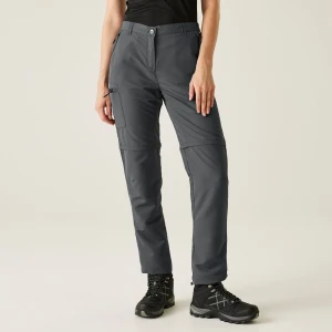 Regatta Regatta Spodnie damskie z odpinanymi nogawkami Chaska III Zip Off Szary, Rozmiar: 44 | Krótkie