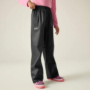 Regatta Spodnie dziecięce ochronne wodoodporne Stormbreak Czarny, Rozmiar: