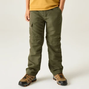 Regatta Regatta Spodnie dziecięce trekkingowe z odpinanymi nogawkami Sorcer III Brązowy, Rozmiar: