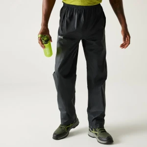 Regatta Regatta Spodnie męskie przeciwdeszczowe + worek Pack It Niebieski, Rozmiar: