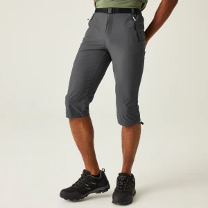 Regatta Regatta Spodnie męskie trekkingowe capri Xert Stretch III Szary, Rozmiar: