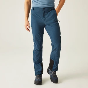 Regatta   Spodnie męskie trekkingowe Mountain III Niebieski, Rozmiar: