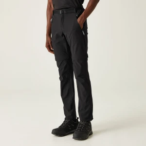 Regatta   Spodnie męskie trekkingowe Xert Stretch III Zip Off Czarny, Rozmiar: EU54 | Długie