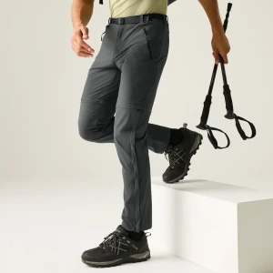 Regatta Regatta Spodnie męskie trekkingowe z odpinanymi nogawkami Xert Stretch Szary, Rozmiar:
