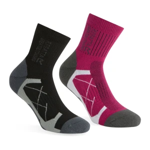 Regatta   Skarpety damskie outdoorowe Ladies 2-pak Czarny, Rozmiar: