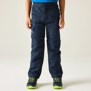 Regatta   Spodnie dziecięce trekkingowe z odpinanymi nogawkami Sorcer III Niebieski, Rozmiar: