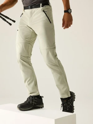 Regatta Spodnie trekkingowe Zipp-Off "Xert Stretch" w kolorze kremowym rozmiar: 60