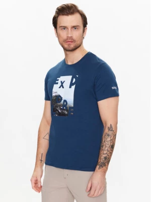 Regatta T-Shirt Breezed III RMT273 Granatowy Regular Fit