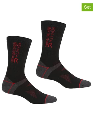 Regatta Wełniane skarpety turystyczne (2 pary) w kolorze czarnym rozmiar: 43-47