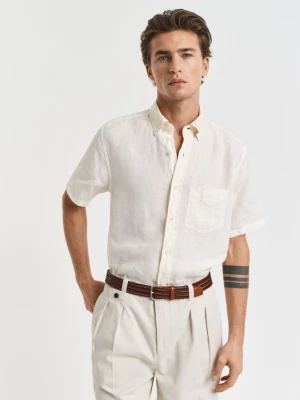 Regular Fit Garment-Dyed Linen Short Sleeve Shirt GANT