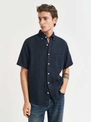 Regular Fit Garment-Dyed Linen Short Sleeve Shirt GANT