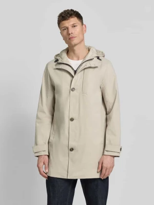 Regular Fit parka z kapturem Tom Tailor Złamany biały melanż