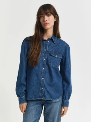 Regular fit puff sleeve denim shirt GANT