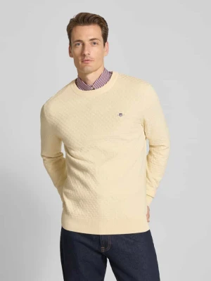 Regular Fit sweter dzianinowy z czystej bawełny Gant