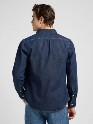 Regular Lee Button Down Shirt Rinse Size