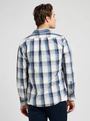 Lee Regular Button Down Shirt Vintage Blue Ombre Size