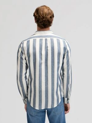 Regular Lee Shirt Academy Blue Stripe Size