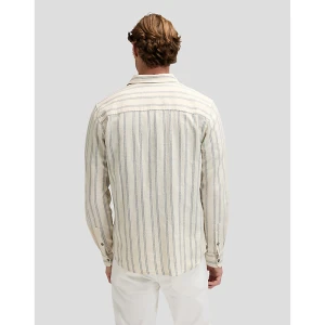 Regular Leesure Shirt Dustier Blue Stripe Size