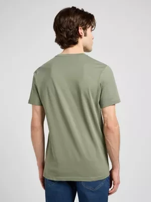 Regular Medium Wobbly Lee Tee Olive Stone Size