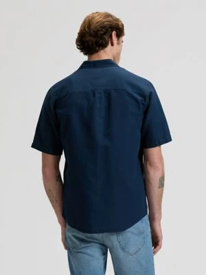 Regular Short Sleeve Lee Shirt Rivet Navy Size