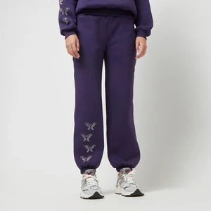 Regular Sweatpants Rhinestones, markiFelicious, Spodnie dresowe, w kolorze fioletowy, rozmiar: