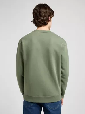 Regular Wobbly Lee Sweatshirt Olive Stone Size