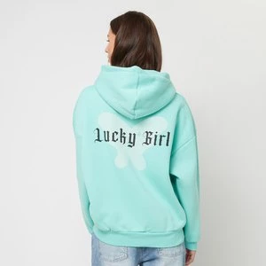 Zdjęcie produktu Regular Zipp Hoodie Lucky Girl, markiFelicious, Bluzy, w kolorze turkusowy, rozmiar: