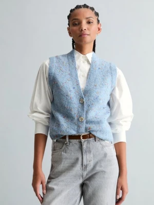 Regularny kardigan bouclé bez rękawów Marc O'Polo