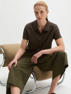Regularny kardigan w stylu polo Marc O'Polo hnědá